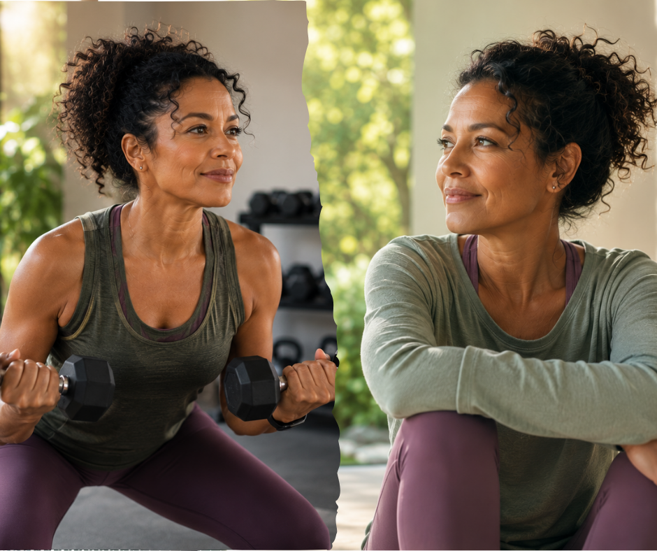 Person cooling down after exercise to support nervous system recovery and overall fitness